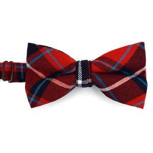 Men's Plaid Flannel Cotton Banded Bow Tie
